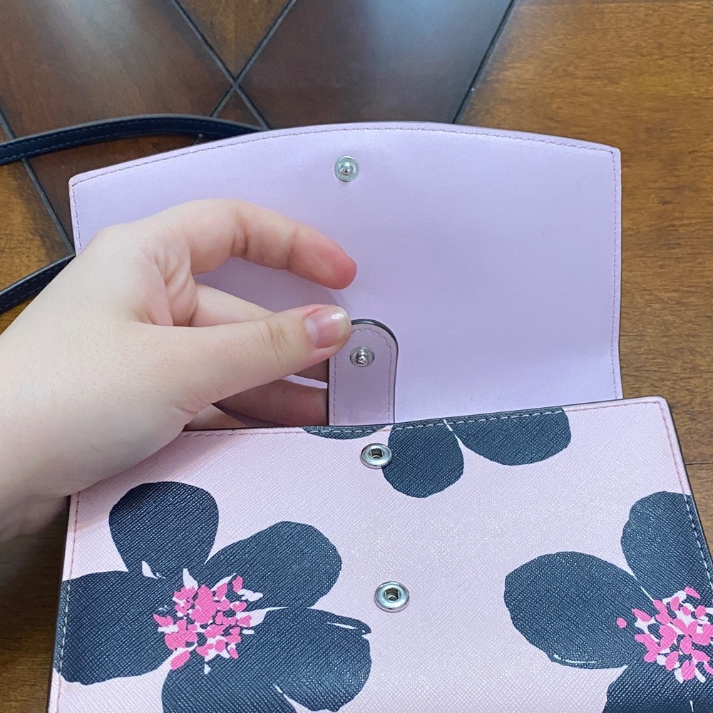 Kate Spade Black and Pink Floral Crossbody Bag - Picture 9 of 12